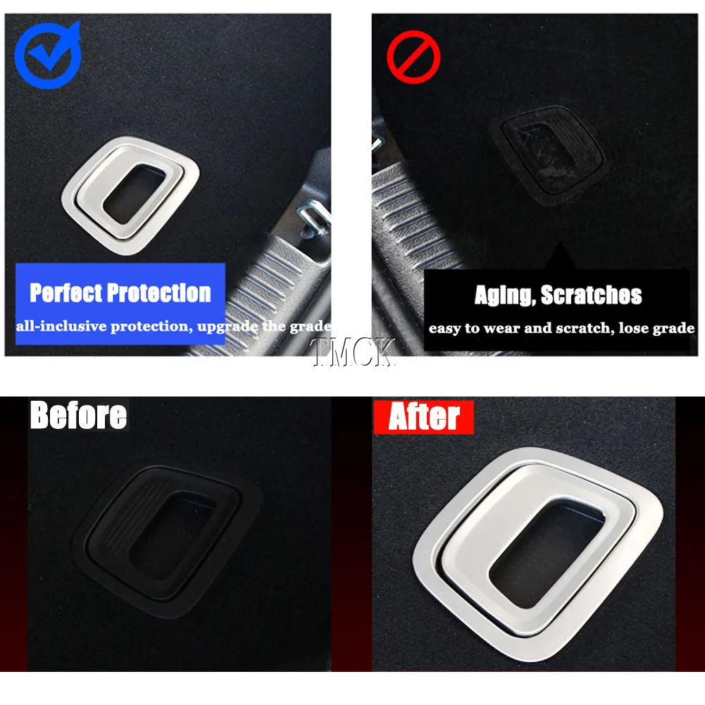 For Mercedes Benz C Class W206 C200 C220 C260 C300 2022+ Car Accessories Tailgate Trunk Tire Storage Box Handle Cover Trim Ring
