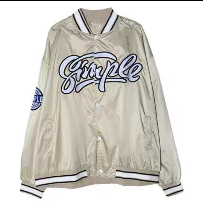 Uniform Baseball 2023 New Jacket Mens Womens American Style Bomber Jacket Loose Hip Hop Casual Versatile Embroidered Tops Hot smile