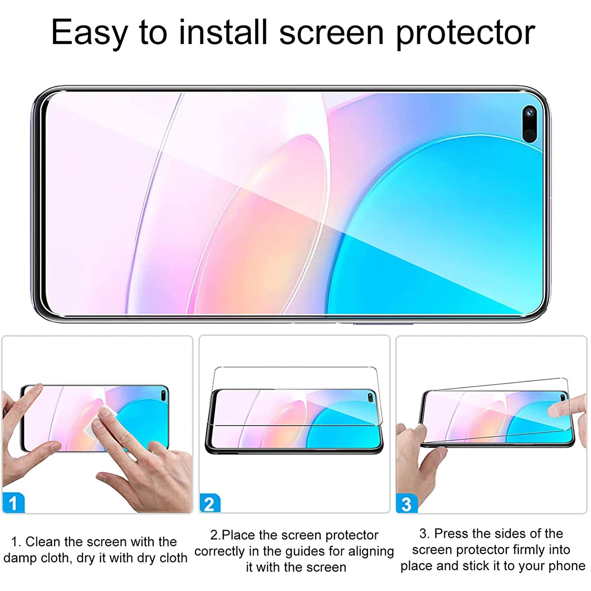 Tempered Glass For 2/4Pcs OPPO Reno4 ddmysmile Z 5G Screen Protector Glass Film Smile