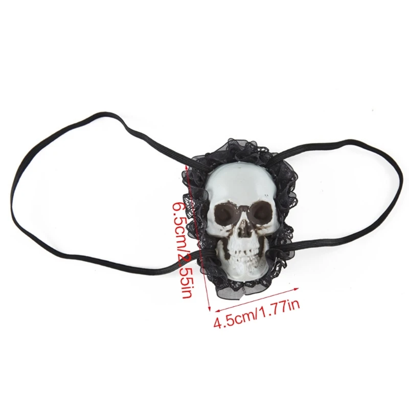 Eye-Patch Pirate Skull Punk Eyepatch Gothic Eyepatch Lace Eye Mask for Halloween Dropshipping smile
