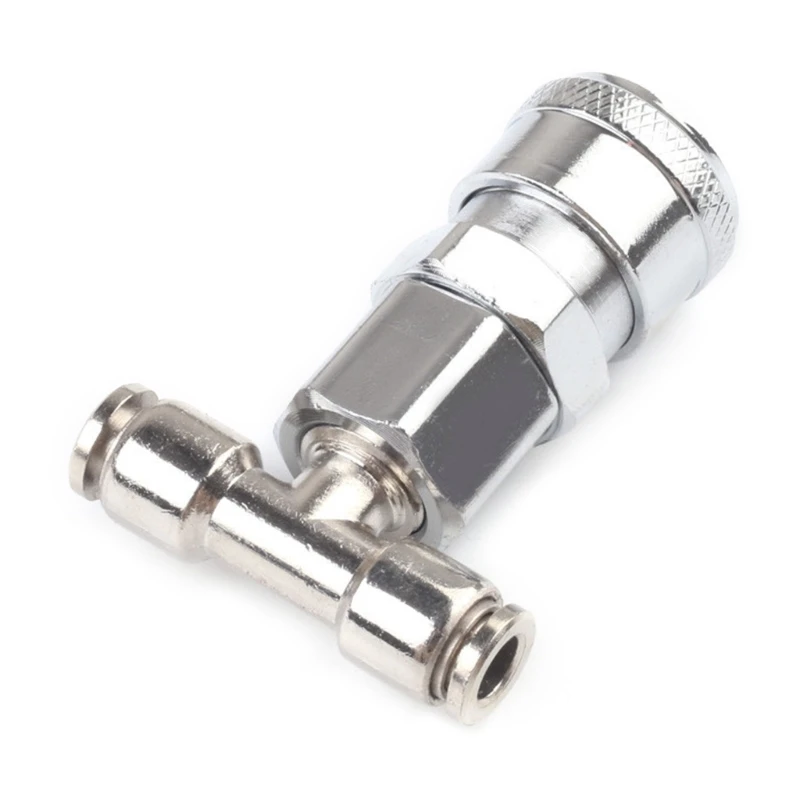 Trucks Three-way Straight Through Joint-Pneumatic Tank-Connector-Pneumatic Fittings Component for Air Blow Guns Trailers
