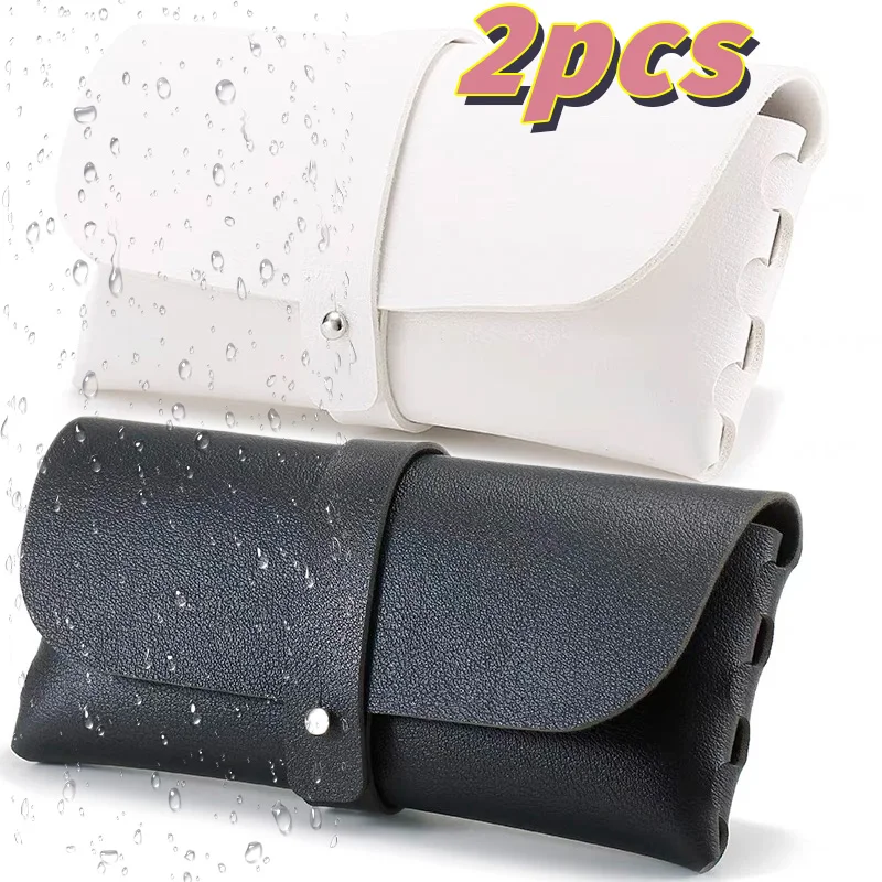PU Leather Glasses Case Luxury Soft Sunglasses Storage Bag Portable Eyeglasses Protector Pouch Organizer Box Eyewear Accessories