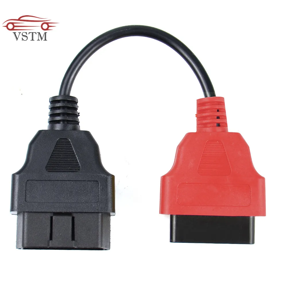 1pcs Fiat Newest for Ecu Scan Adaptor Connector 16pin OBD2 16pin Cable OBD Cable For Fiat Alfa Romeo 6 Color with High Quality smile
