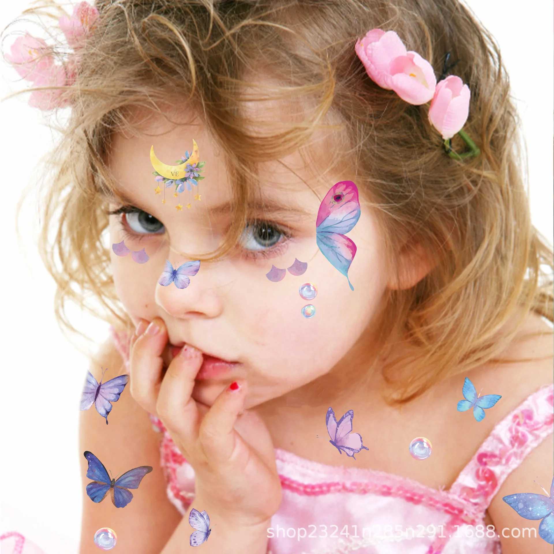 New 12 Butterfly Tattoo Stickers Waterproof Temporary Tattoo for Children Fake Tattoo for Women Temporary Tattoo for Children ZS313 W241109