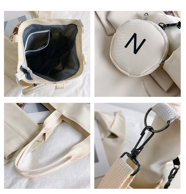 Womens Fashion Shoulder Bags Oxford Waterproof Tote Bag High-Capacity Simple Wide Strap Crossbody Student Computer Shoulder Bags
