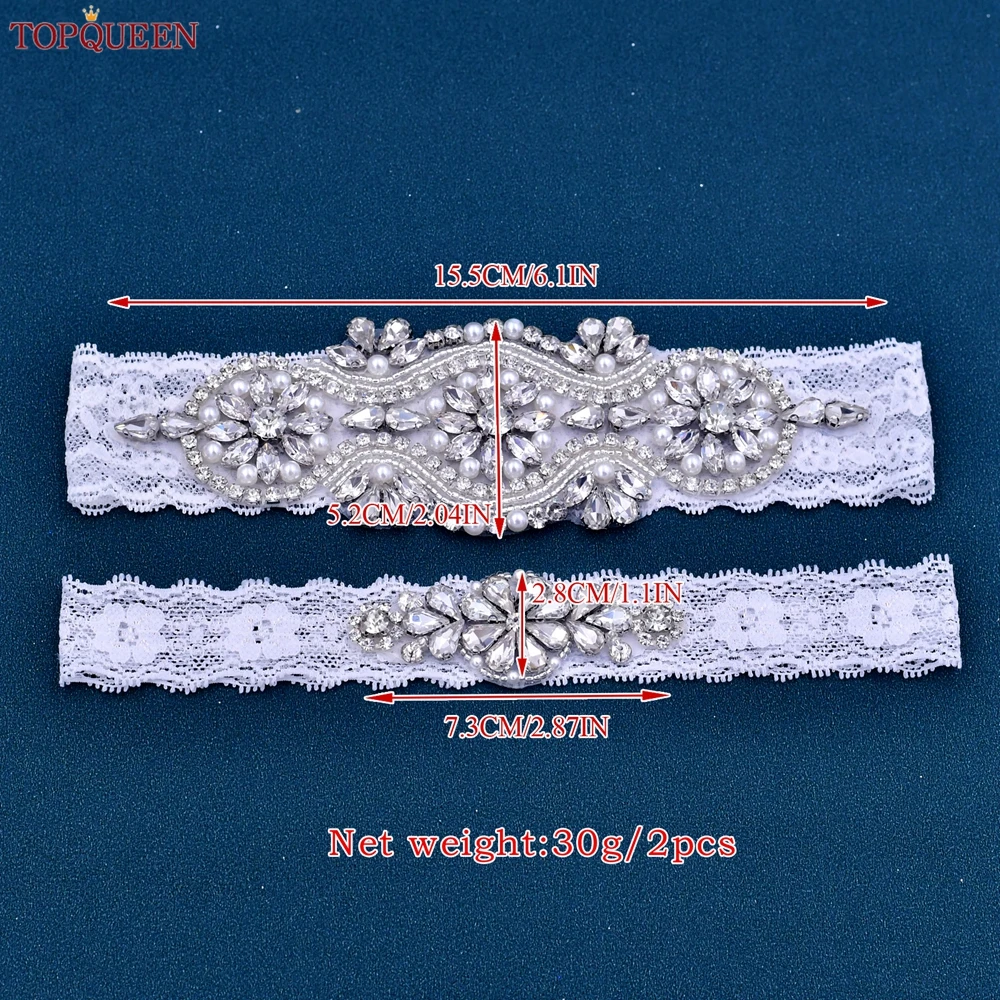 Wedding Bridal TOPQUEEN Garter Elastic Belt Bride Sexy Liguero Podwiazka Slubna LIga De Novia Jarretiere Mariage Bijoux Para S05 smile