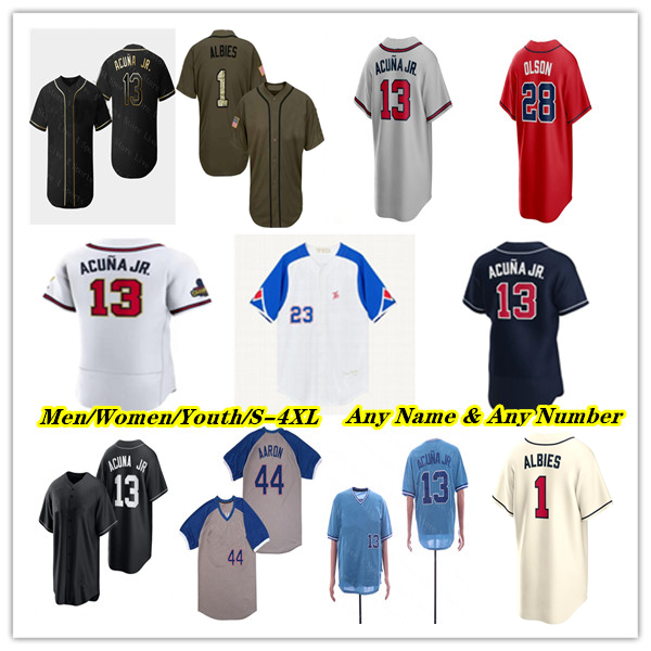 Baseball Jerseys Travis d'Arnaud Jarred Kelenic Adam Duvall Sean Murphy Spencer Strider Pierce Johnson Max Fried Chadwick Tromp Forrest Wall Luis Guillorme BRAVES