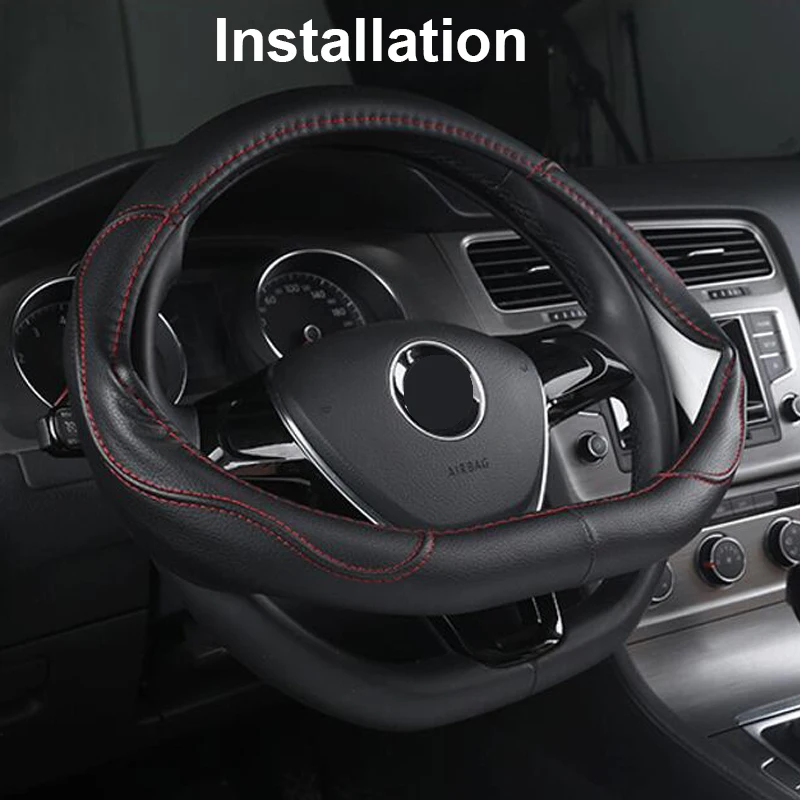 D Type new Car 2025 Steering Wheel Cover Wrap for Chery Tiggo 9 Tiggo9 2023 2024 37-38CM Steering-Wheel