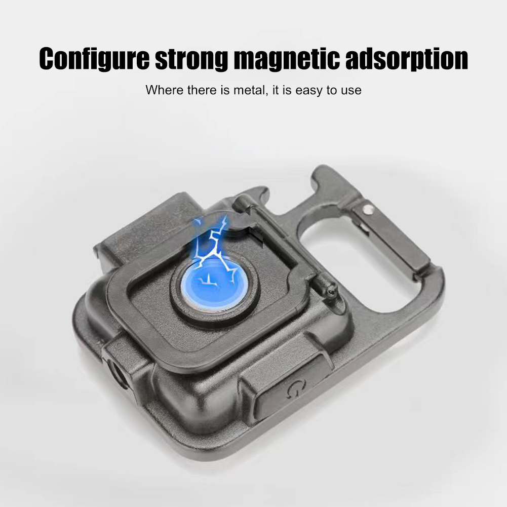 Clip LED Portable COB Hook Mini Pocket Torch Type-C Rechargeable Flashlight OutdoorLantern Keychain Work Light Emergency Lamp smile