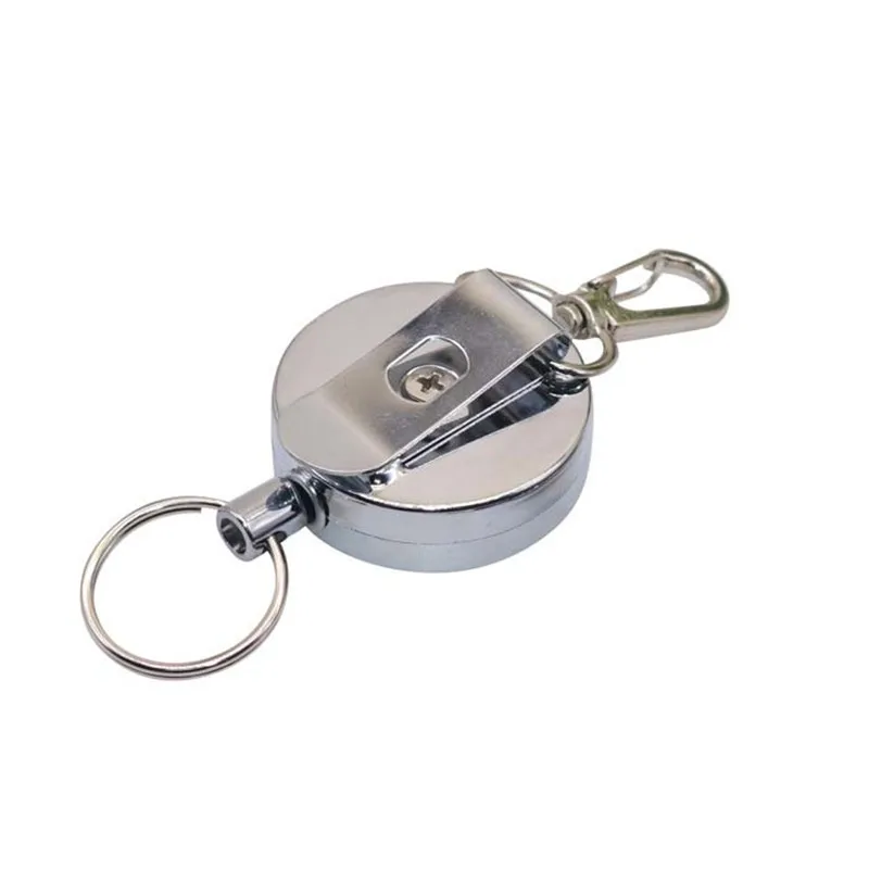 1 Pcs Telescopic Keychain Creative Adjustable Buckle Keyring Anti-lost aAti-theft Wire Rope Buckle Outdoor Tool Spring Keys Ring
