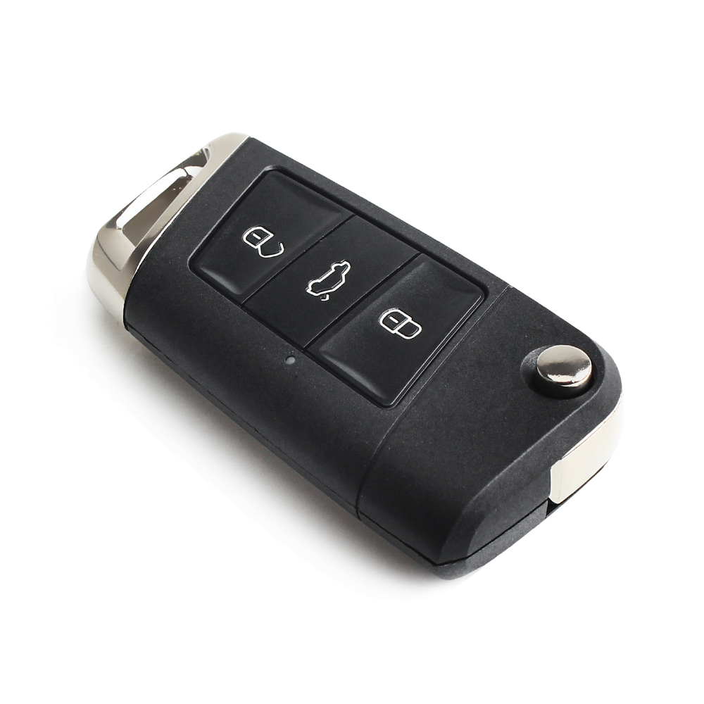 KEYYOU Modified Flip Remote Key Shell For Volkswagen VW Polo Passat B5 Golf MK5 Beetle 3 Buttons Replacement Car Key Cover