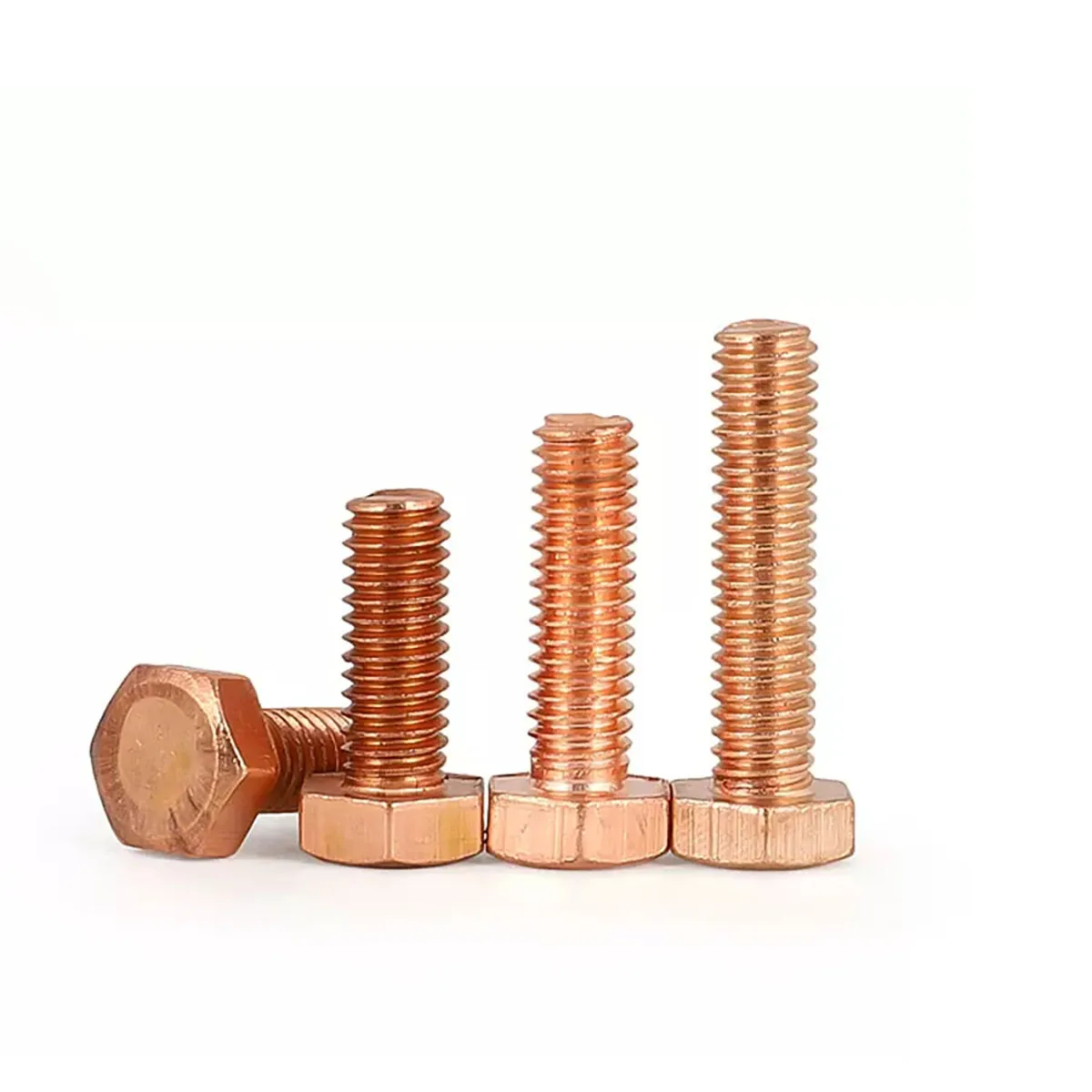 Hexagonal Red Copper Outer Screw/Electrolytic Copper Bolt M3-M14 smile