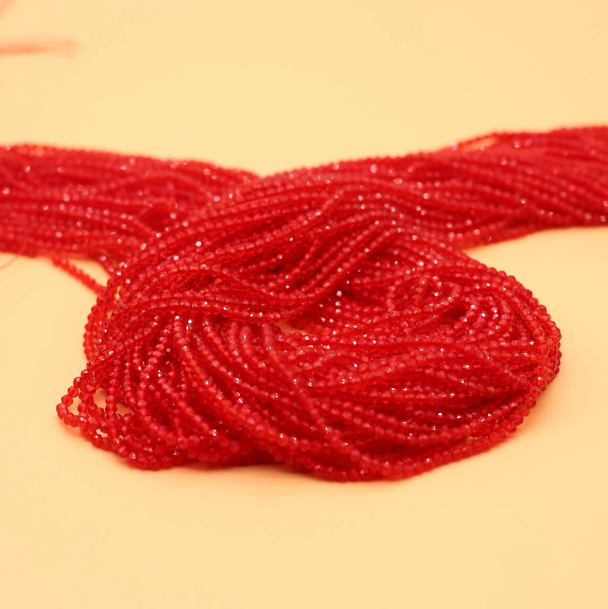 Beads Small Red Round Natural Semi-Precious Stone Spinel for Holiday Gift Jewelry Making Necklace DIY Bracelet 2mm