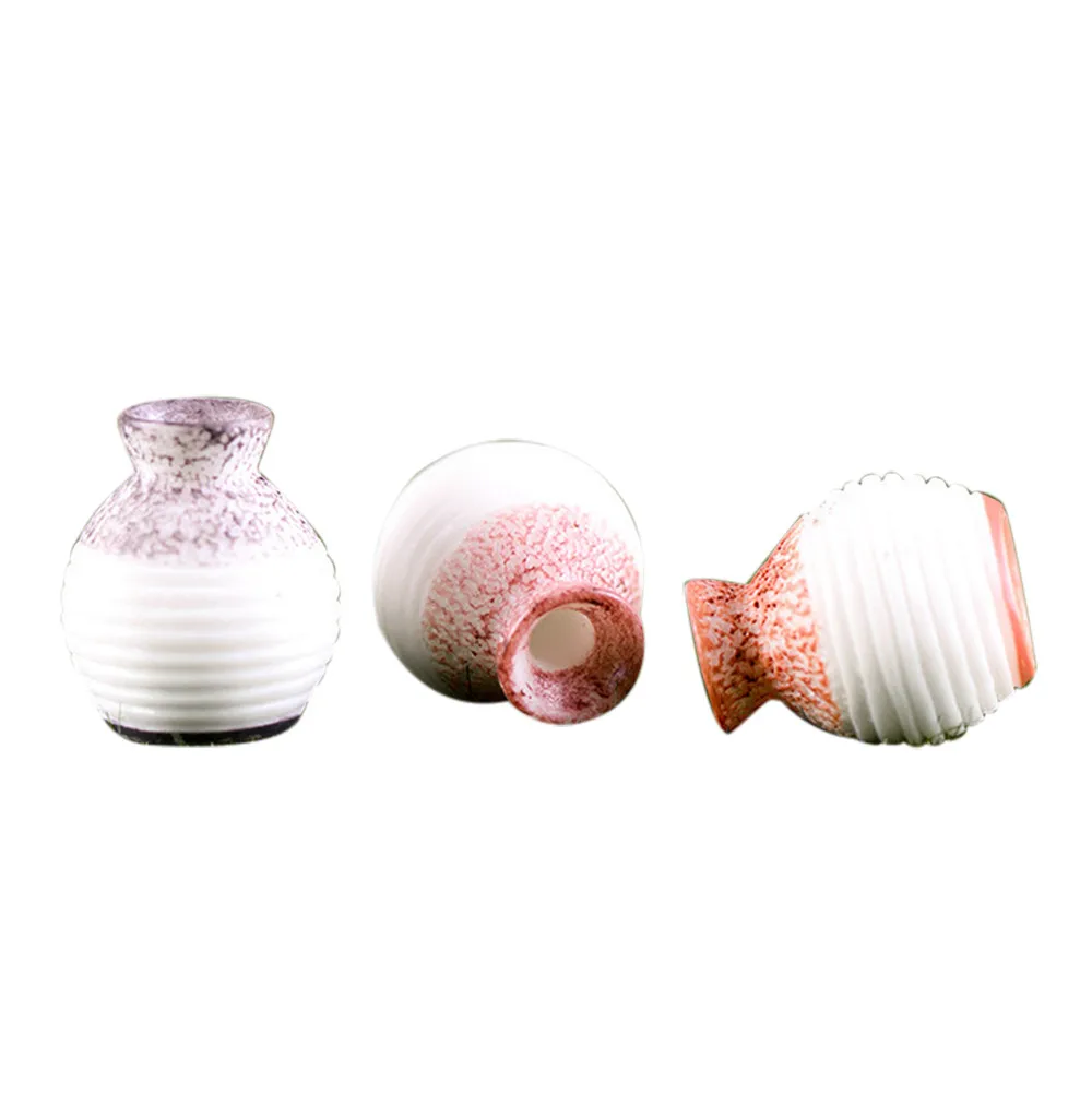 1Pc Resin Miniature Small Mouth Vase DIY Craft Accessory Home Garden Decoration
