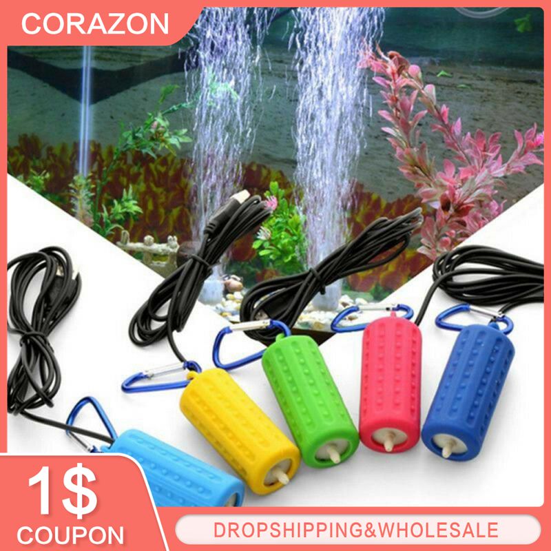 Aquarium Oxygen Air Pump USB Small Oxygenator For Fish Tank Silent Air Compressor Mini Aerator Portable Fish Tank Accessories