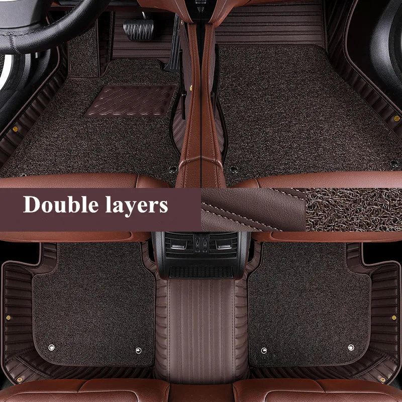 Good quality! Custom special car floor mats for Toyota Land Cruiser 100 5 seats 2007-1998 waterproof double layers carpets rugs