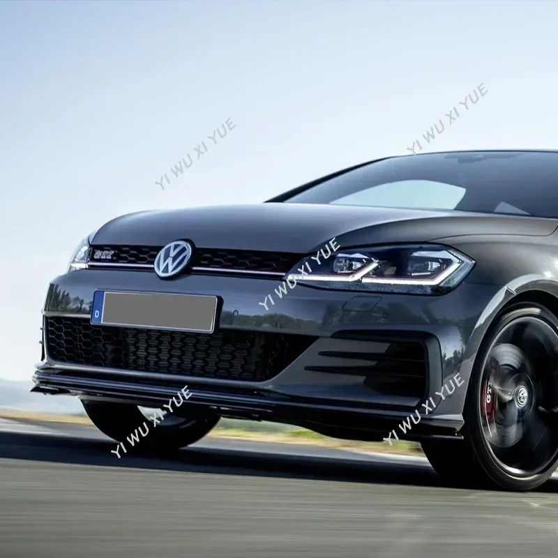 TCR Front Bumper Lip Spoiler Splitter For VW Golf 7.5 Golf MK 7.5 GTI 2017-2020 Car Front Bumper Spoiler Cover Guard Body Kit