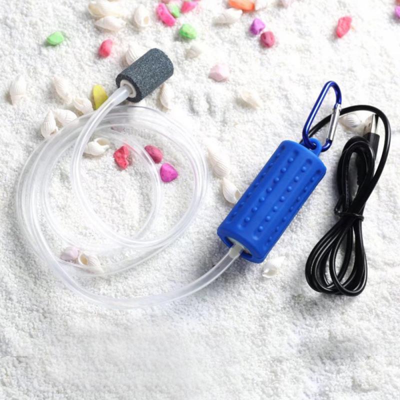 Aquarium Oxygen Air Pump USB Small Oxygenator For Fish Tank Silent Air Compressor Mini Aerator Portable Fish Tank Accessories