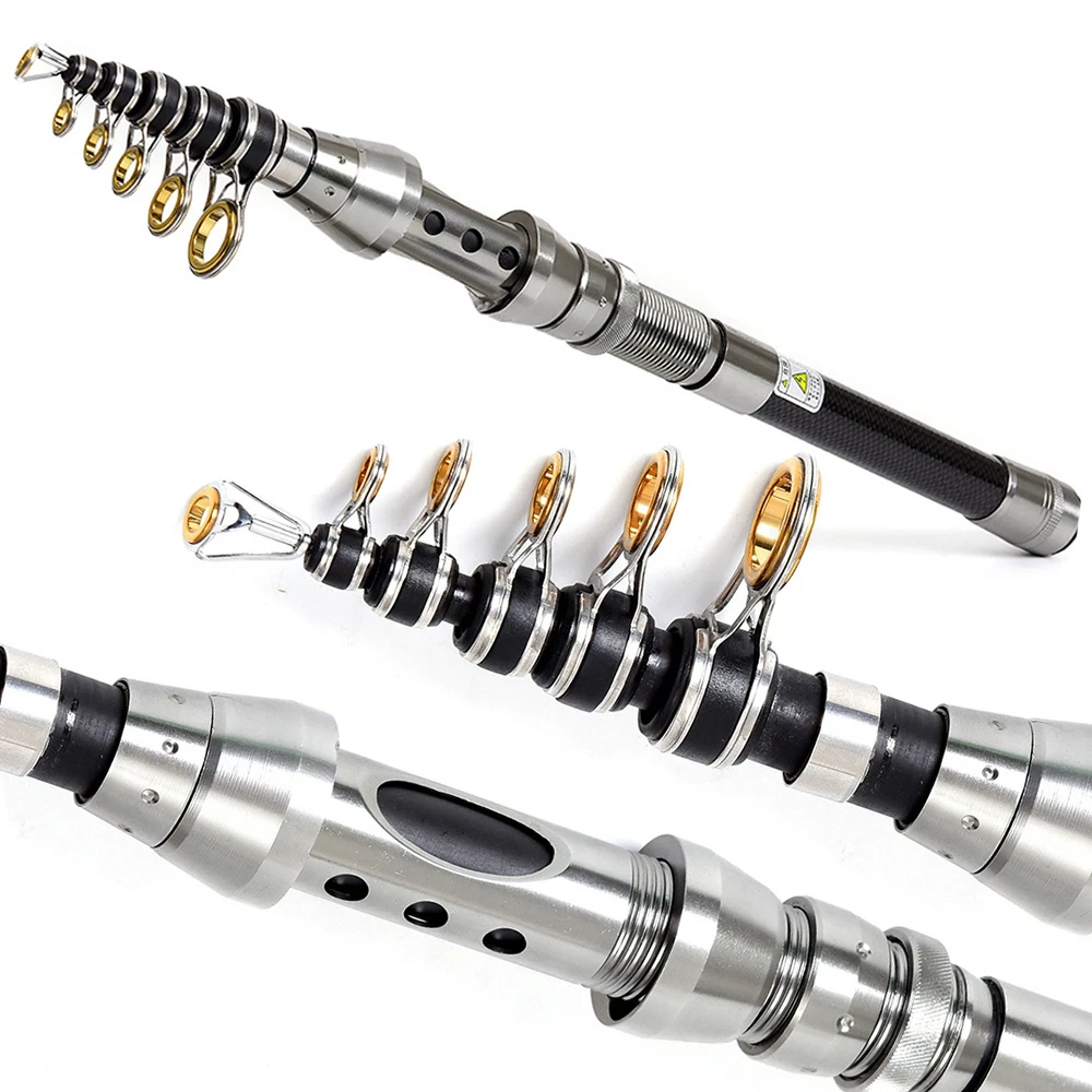 Spinning GHOTDA Fishing Professional Rod And Reel Combo 1.5M 1.8M ddmysmile 2.1M 2.4M Telescopic Pole Spinning Reels Kit For Beginner Smile