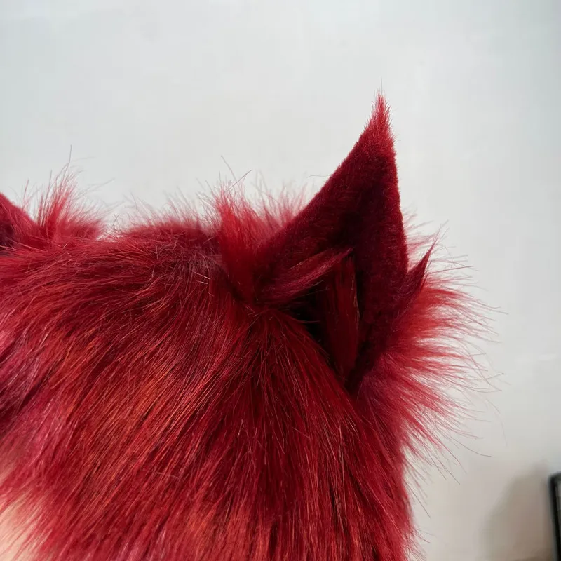 Ear Heartsteel Sett Cosplay Fox Wolf Ear Simulated Animal Hairhoop Hairband Headwear ddmysmile LOL Cosplay Sett Cosplay Heartsteel Sett Smile