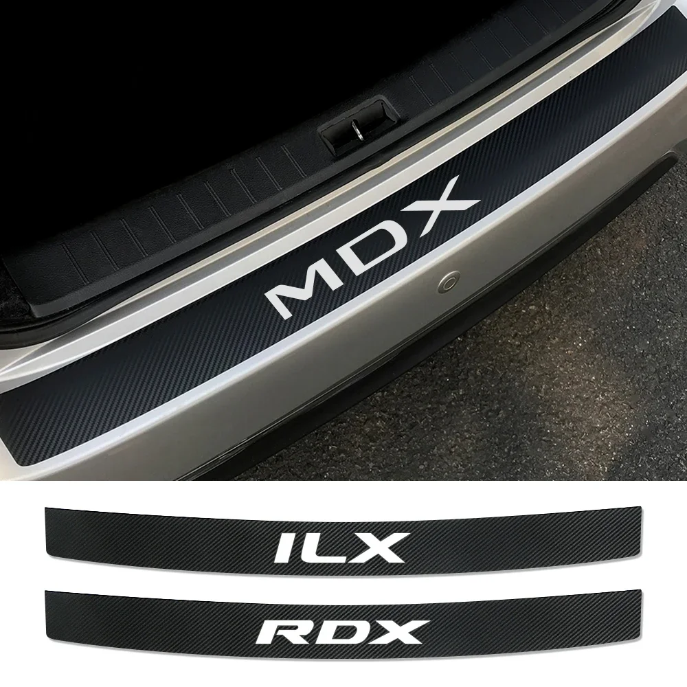 Car Rear Bumper Scuff Sticker Protector Trunk Sill Guard Decals Cover Anti-Scratch Auto Accessories For Acura MDX ILX RDX TLX