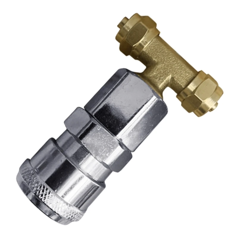 Trucks Three-way Straight Through Joint-Pneumatic Tank-Connector-Pneumatic Fittings Component for Air Blow Guns Trailers