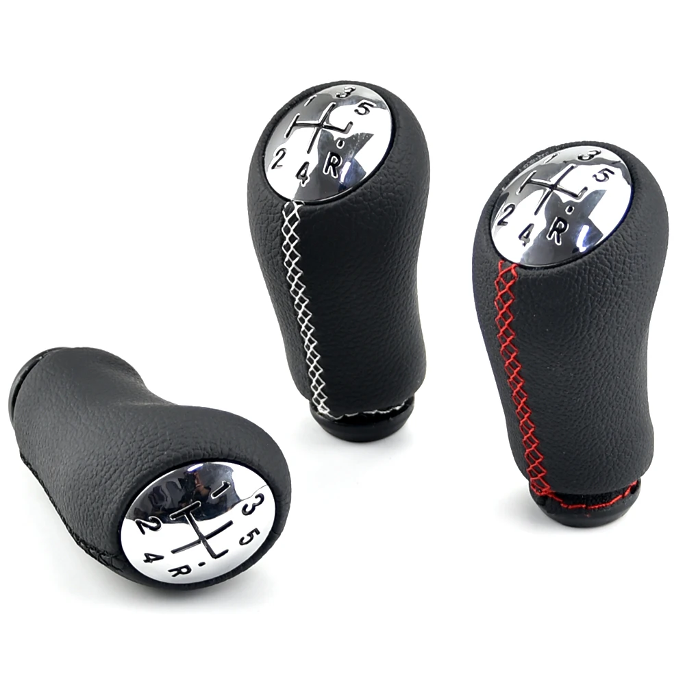Knob Leather Gear Shift Lever Shifter Gaiter Boot Cover For Renault Clio 3 2005-2009 Megane 2002-2009 Kangoo 2009 smile