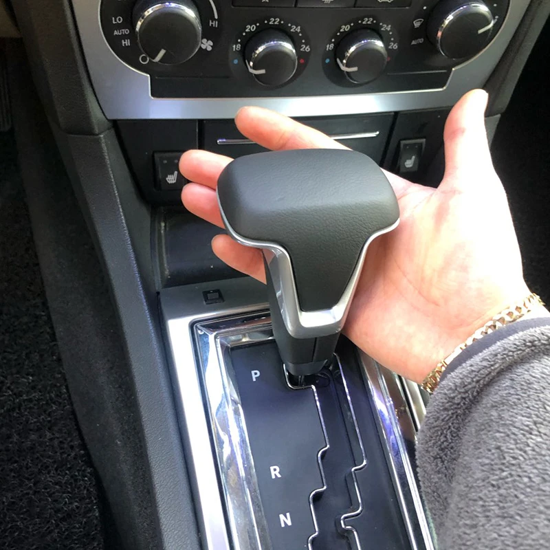 knob Automatic Gearbox Shift Handles Gear Shift Knob Lever Stick Head for Chrer 300C Genuine Leather Handball Free Shipping smile