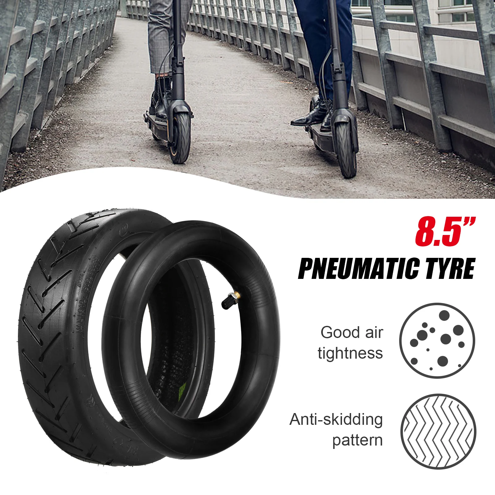 8.5 Inch Inflatable Inner Tubes Outer Tires Replacement for Xiaomi Mijia M365 Electric Scooter E Scooter Wheel Accessories