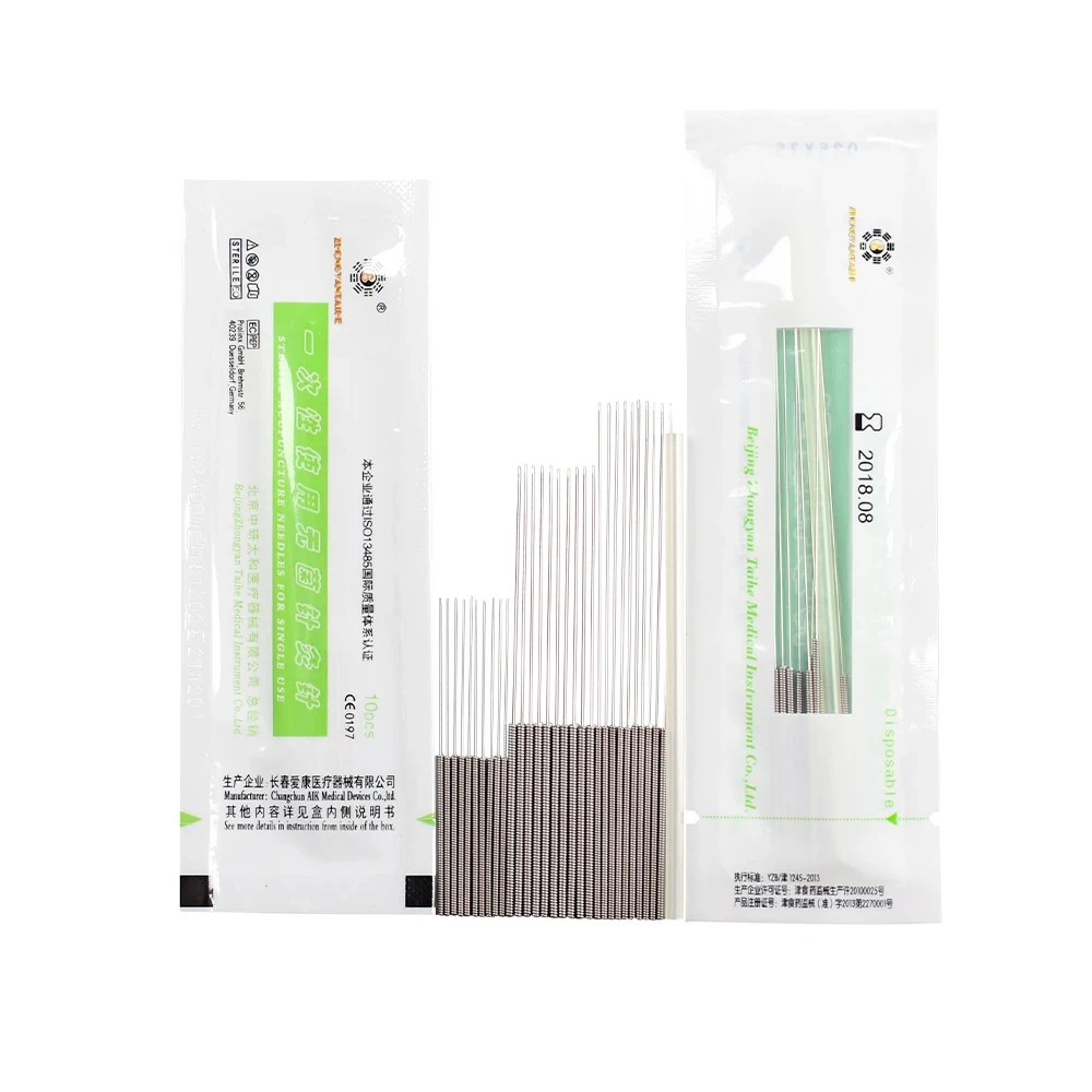 ZHONGYAN TAIHE 500 Pcs Acupuncture Needle with Tube ALL Size Acupuncture Disposable Sterile Beauty 1 BOX Massage Sterilze Needle