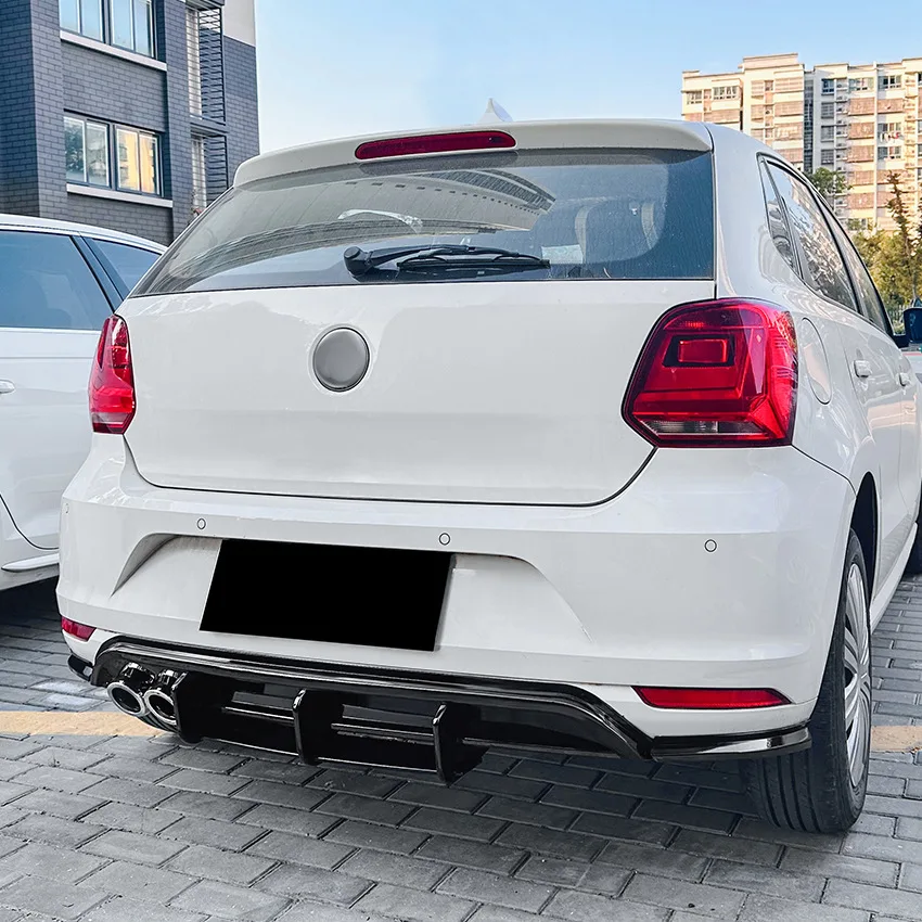 For VW Polo MK5 6R 2009-2014 Rear Bumper Lip Spoiler Tail Wind Blade Wind Knife Splitter Diffuser Guard Exterior Modification