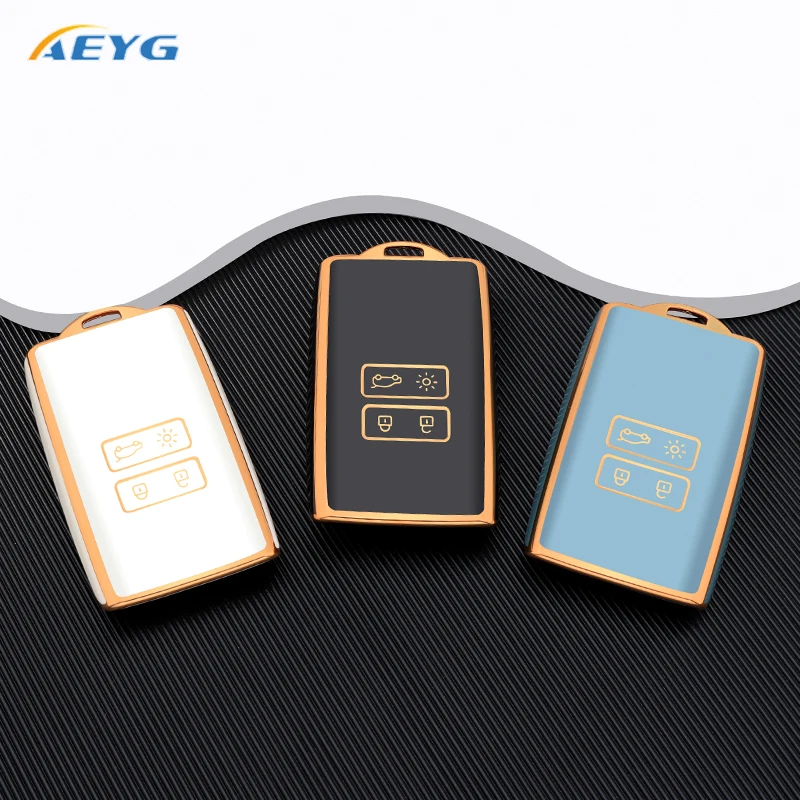 Remote TPU Key Car Cover Case Fob For Renault Captur Megane Talisman Espace Clio Zoe Koleos Scenic 4 Arkana Dacia Sandero Card smile