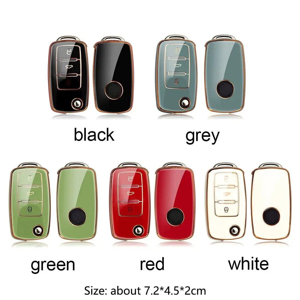 Car Key TPU Car Key Case Cover for VW Polo Golf Passat Beetle Caddy Tiguan Skoda Octavia - Full Protection 2024 Models H250113