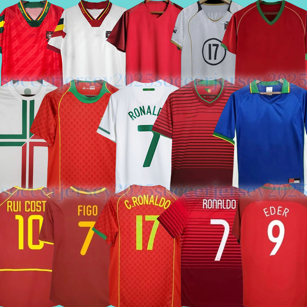 Retro classic 72 98 1999 RONALDO soccer jerseys 2000 2002 2004 2006 2012 16 18 Portugal PAULETA RUI COSTA FIGO J.MOUTINHO NANI PEPE QUARESMA Portugieser football