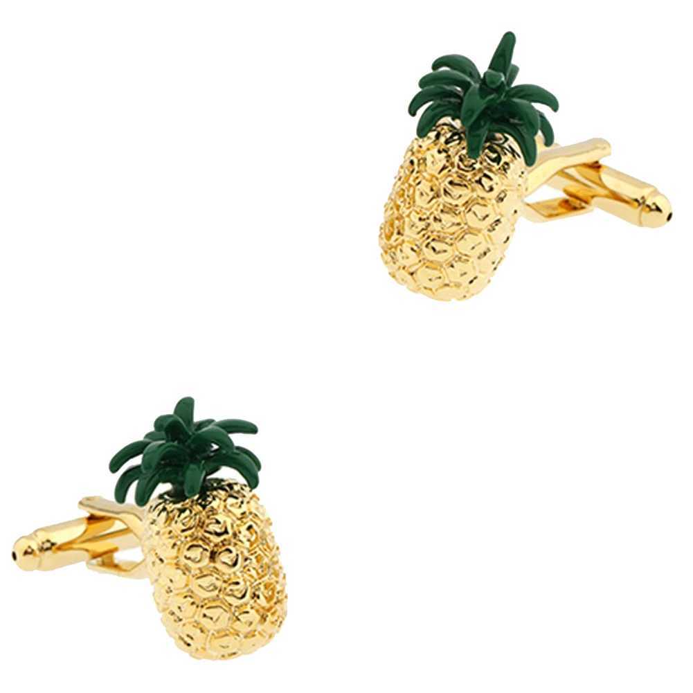 28 Design Clover Cufflinks for Mens Food Cufflinks Free Delivery Banana Leaf Cake Pepper Strawberry Ice Cream Pineapple Watermelon W241109
