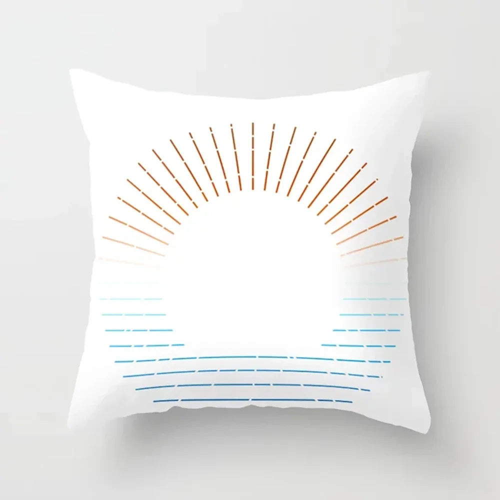 Cute Home Decor Pillowcase Sun Polyester Print Pillowcase Square ddmysmile Pillowcase For Bedroom Living Room 45X45cm Funda De Almohada Smile