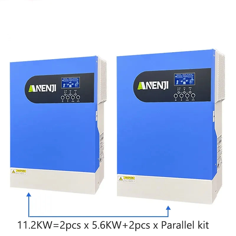 Hybrid Solar Inverter 11.2KW 5.6KW Pure Sine Wave 48V 220V Off Grid Tie Inverter Parallel 100A MPPT Solar Charger PV 500V
