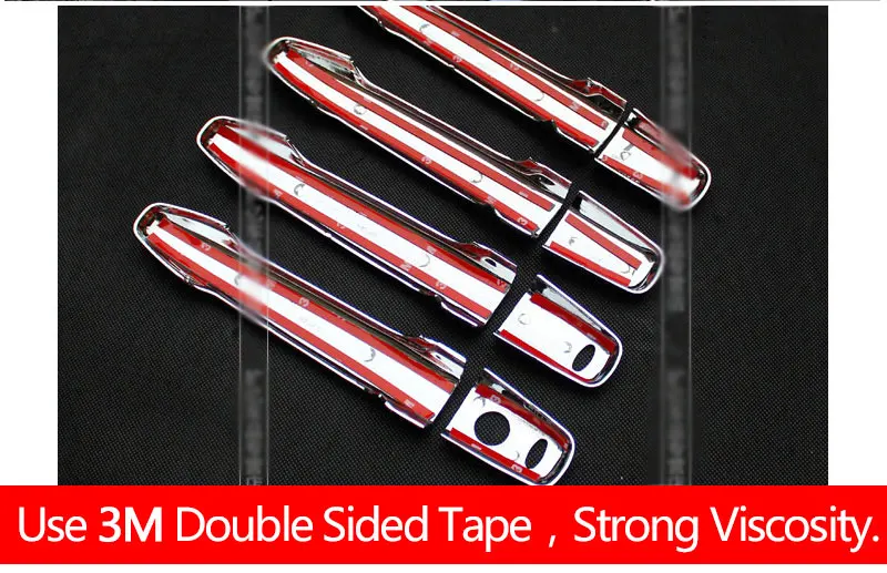 Mitsubishi 2010 for ASX - 2017 Chrome Door Handle Cover 2011 2012 2013 2014 2015 2016 Accessories Car Stickers Car Styling smile -