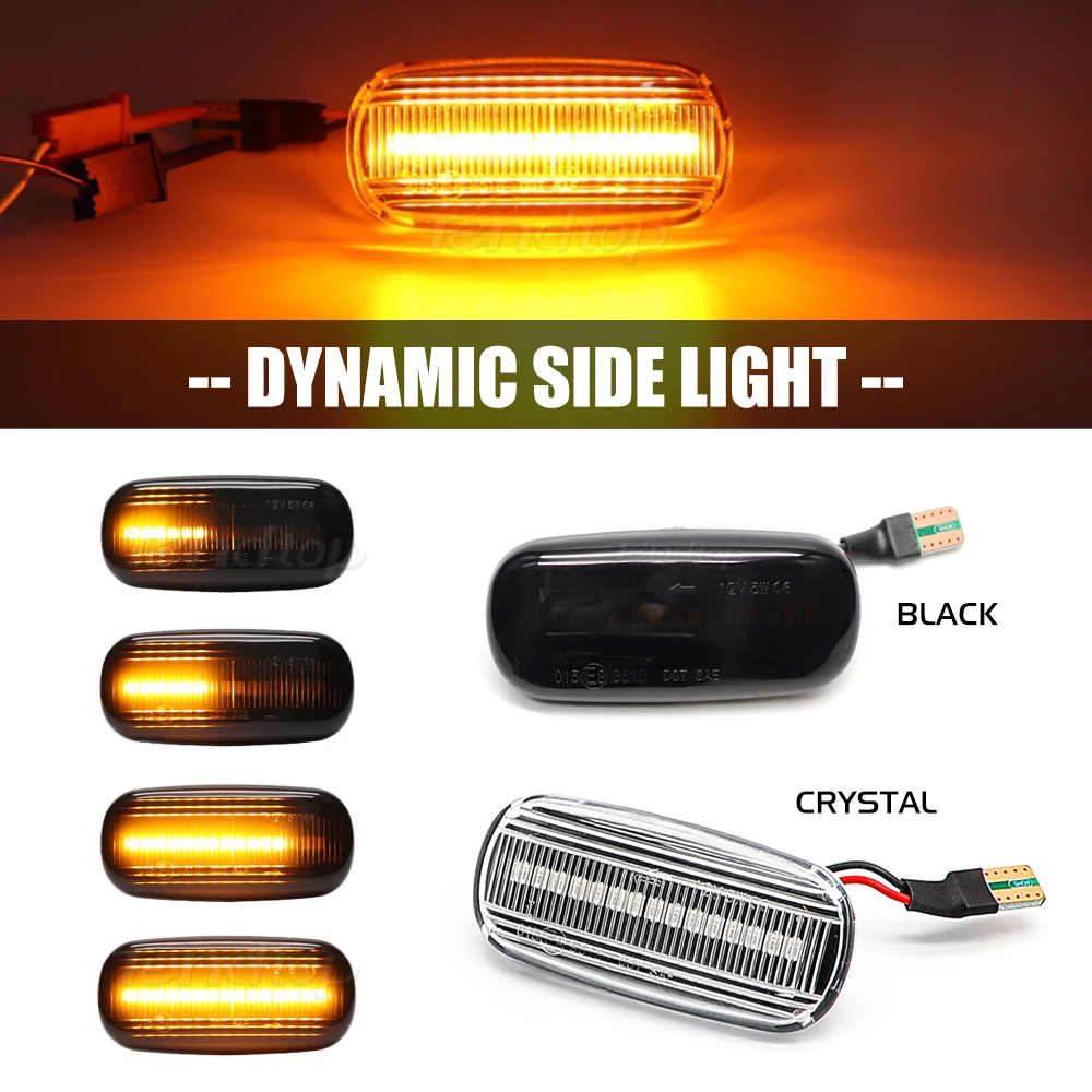 Dynamic Side Marker Lamp Led Flashing Turn Signal Light Sequential Blinker Smoke For Audi A3 S3 8P A4 B6 B8 B7 S4 RS4 A6 S6 C5