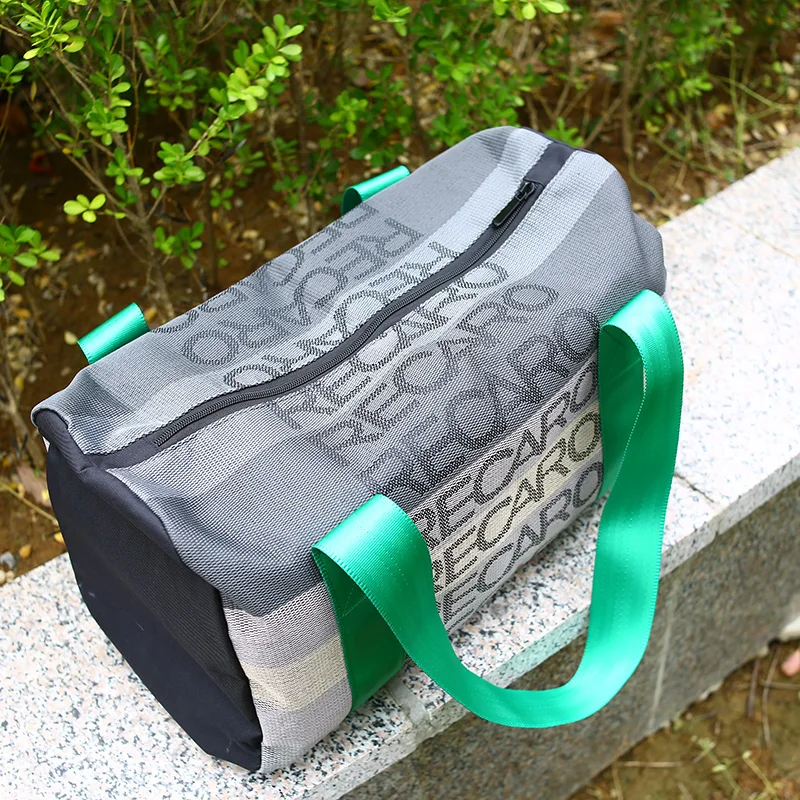 JDM Style Japan Recaro Large Fabric Canvas Handbag Racing Duffle School Bags Outdoor Travel Sports Luggage Bag Seat Harness