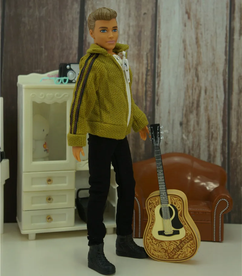 Ken Clothes 1Set Doll Suit Handmade T-Shirt Hoodies Jacket Casual Wear Ken The Boyfriend Doll ddmysmile Clothes For Doll Accessories Smile