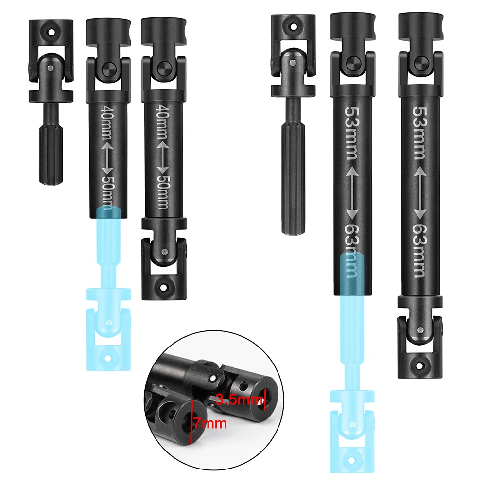 YEAHRUN Steel Center Drive Shaft for 1/24 Axial SCX24 Deadbolt Jeep Gladiator JLU Bronco 4WD Rock Crawler Truck Upgrade Parts