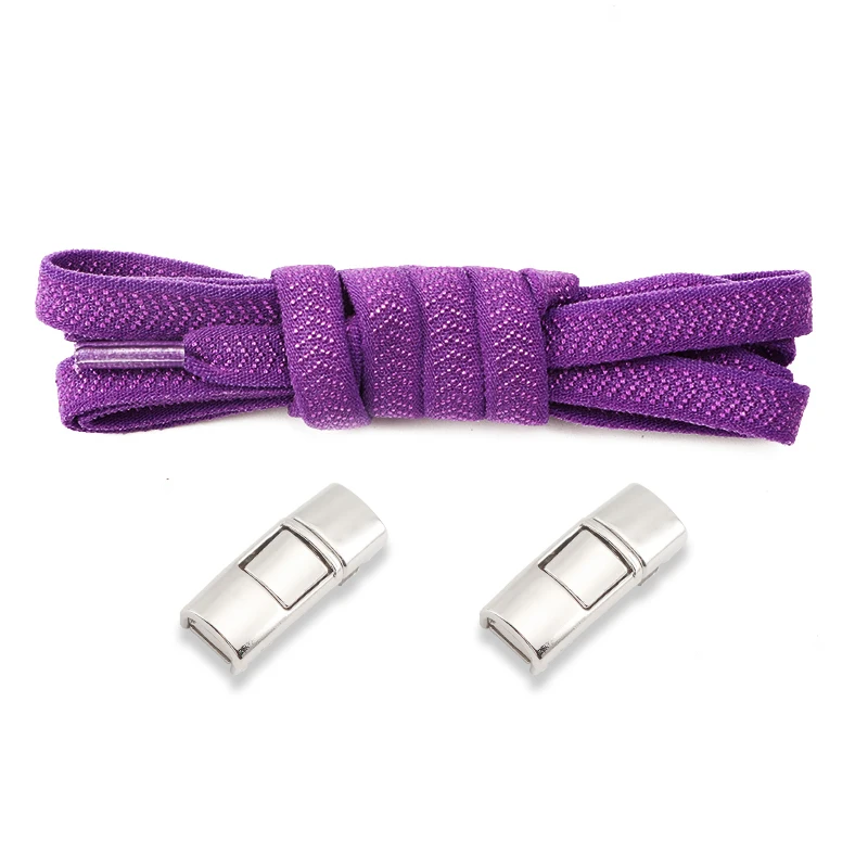 without 1Pair Lock Shoelaces ties Elastic Laces Sneakers 8MM Wide Flat No Tie Shoe laces Kids Adult Running Shoelace for Shoes smile