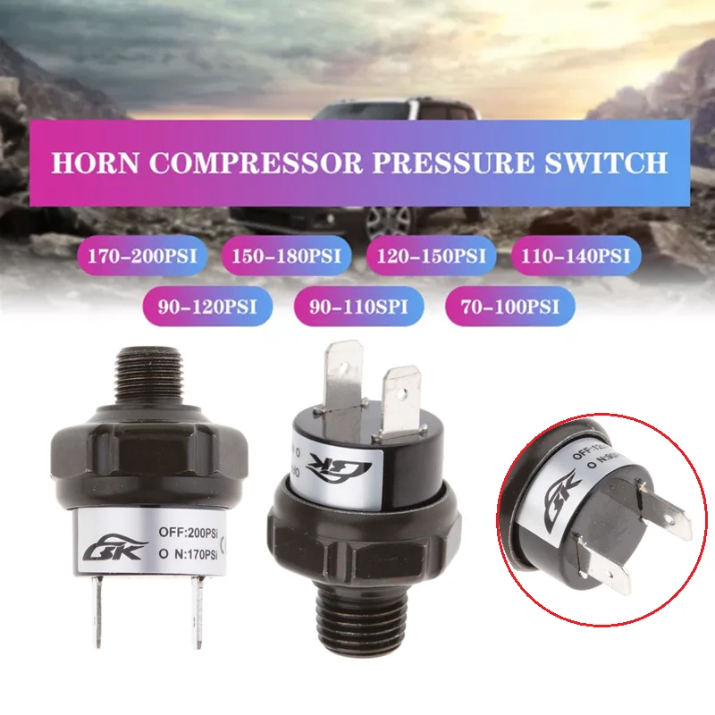 Pressure Switch, Air Air Compressor Pressure Control Switch Vae Heavy Duty for 12 Volt Train Air Horn smile ,