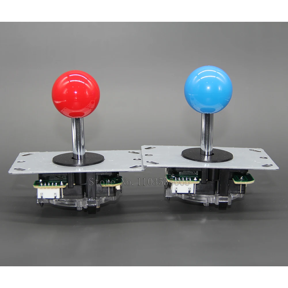 2pcs Arcade joystick With 5 Pin Interface Game Stick Arcade 8 Way PC PS3 Raspberry Pi Handle Console DIY Parts