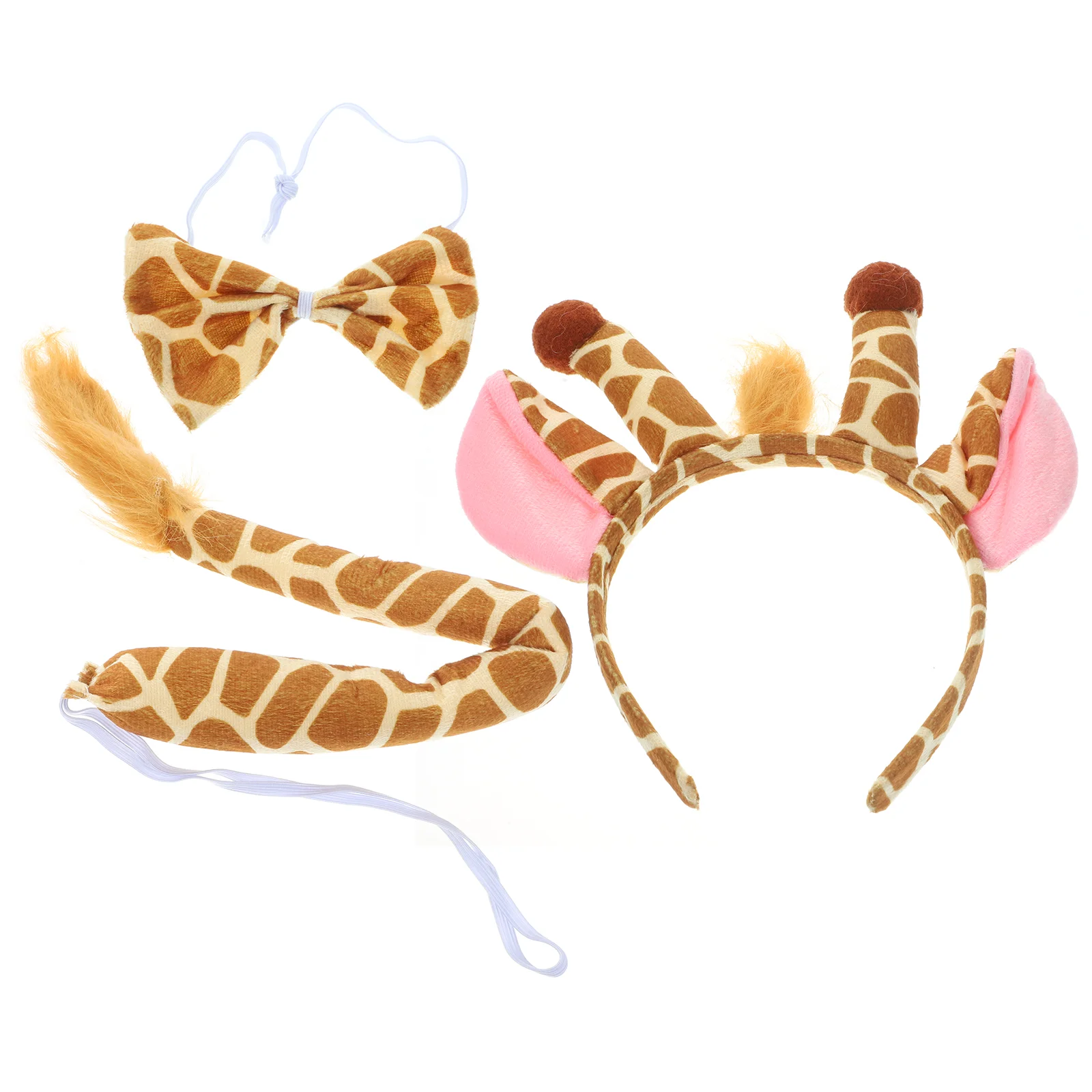 Tail Cosplay Headbands Animal Kids Accessories Plush Ears Decorative Costume Role Outfits Giraffe smile