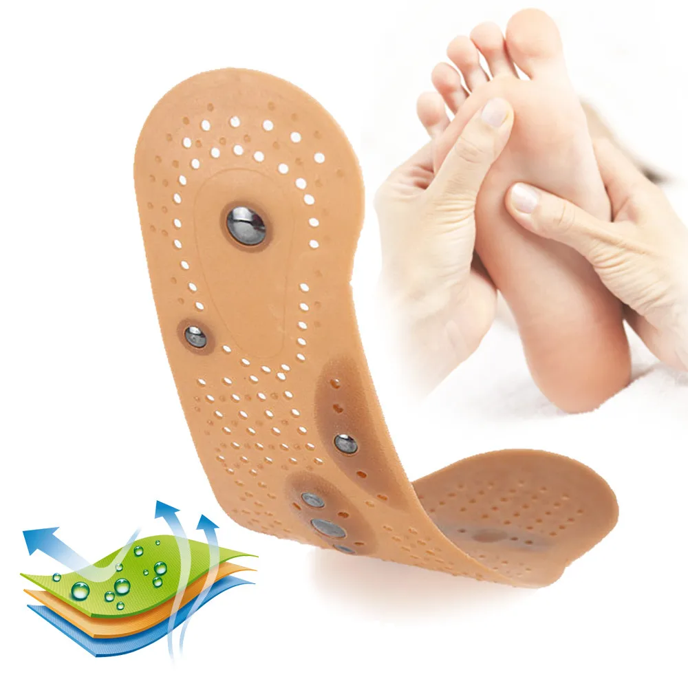 Silicone Magnetic Massage EiD Insoles Therapy Slimming Insoles for Weight Loss Foot Acupressure Shoe Pads Wholesale Sole Unisex smile