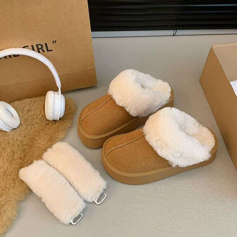 Thick Soled Versatile Snow Boots Women, Winter With Fleece Added, 2024 Autumn New Item, Versatile, Thick And Warm Cotton Shoes For Women