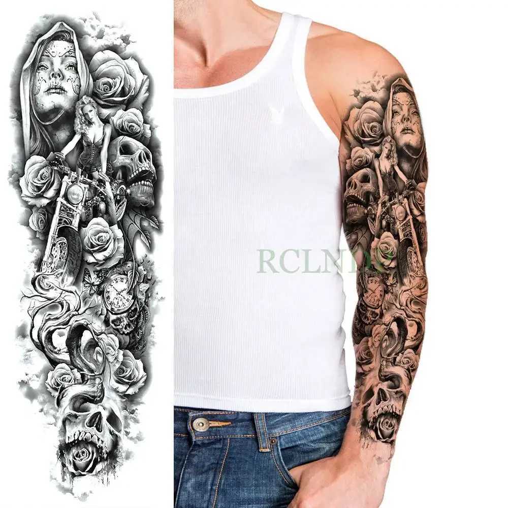 Waterproof temporary tattoo stickers masks totems arrows geometric full sleeves fake tattoos sparkling tattoos W250410