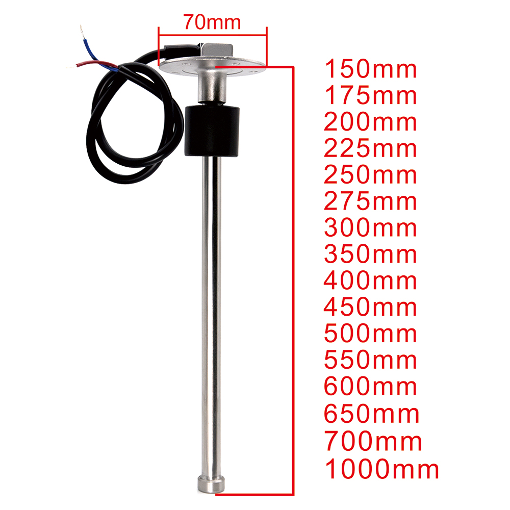 Fuel Level Water Level Gauge 175 200 250 275 375 mm Meter Sensor 0~190 ohm Fuel Sending Unit Indicator Level Gauge for Car boat